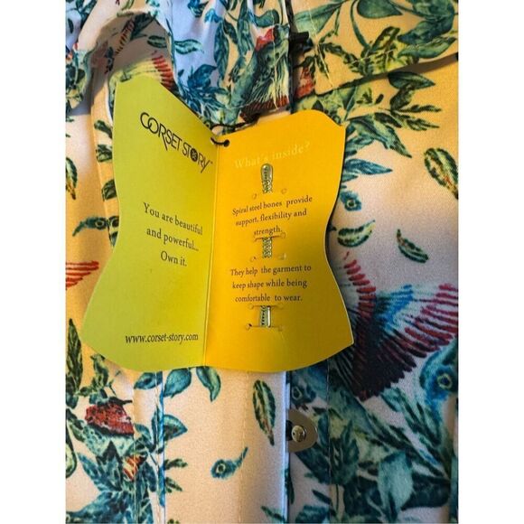 Corset story size 4 US Birds of paradise cold shoulder corset top - NWT - Picture 13 of 16